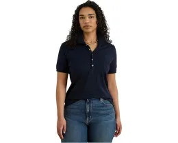 Поло Lauren Ralph Lauren плюс сайз из пике с вышитым логотипом