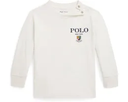 Футболка Polo Ralph Lauren Kids с длинным рукавом и принтом для младенцев