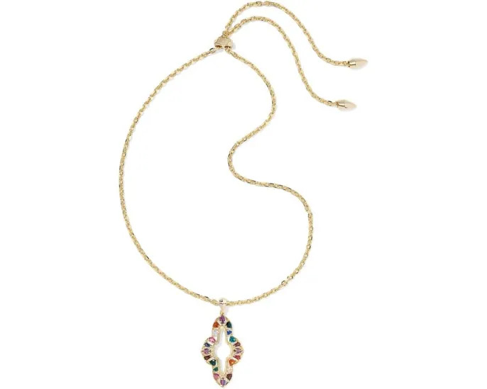 Длинное подвесное колье Abbie Crystal с камнем малахит от Kendra Scott