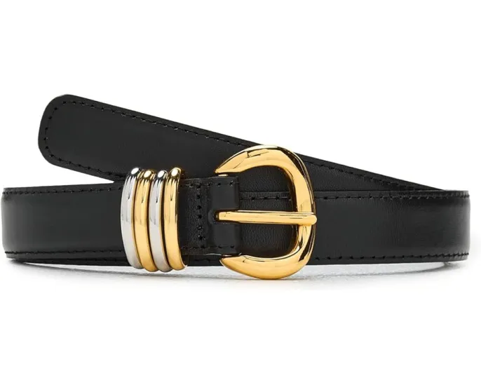 Ремень Madewell Inez Mixed Metal из кожи с позолоченной пряжкой