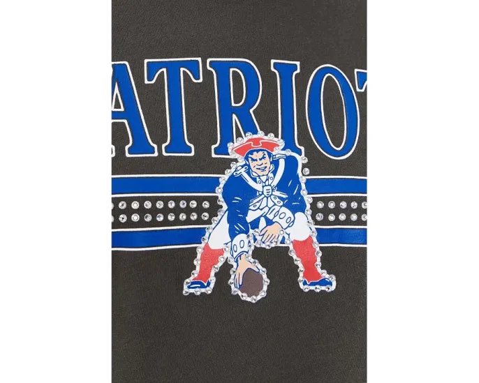 Укороченная футболка NFL New England Patriots с блестками Junk Food Clothing