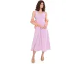 Mixed Media Scoop Neck Dress
