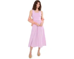 Mixed Media Scoop Neck Dress
