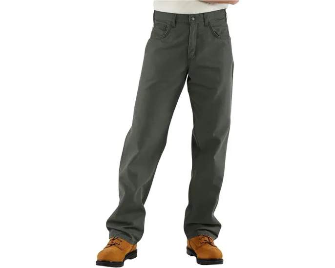 Огнестойкие свободные прямые брюки Carhartt из плотной ткани большого размера и высокого роста