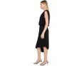 Асимметричное трикотажное платье Draped Asymmetrical Knit Dress Liverpool Los Angeles черное