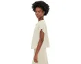 Футболка Rumba Linen Split Neck Tee из льна с вырезом NIC+ZOE