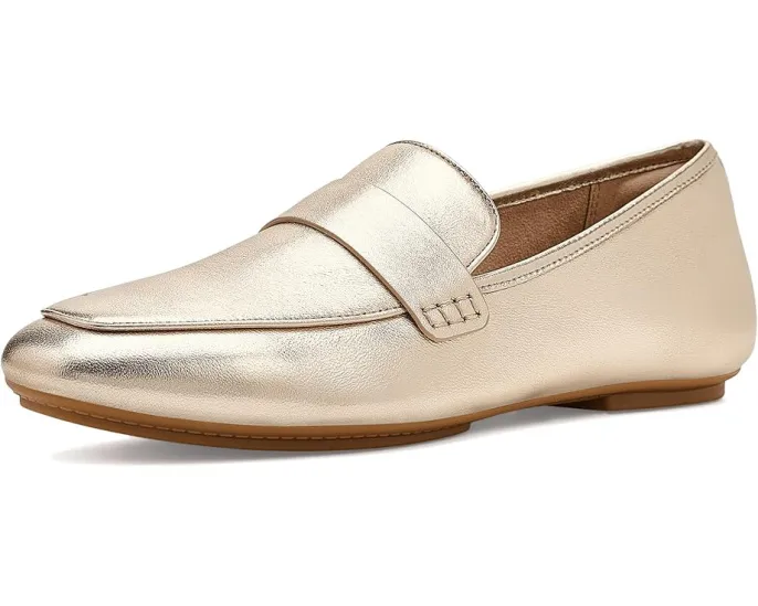 Лоферы FitFlop Delicato из мягкой металлизированной кожи