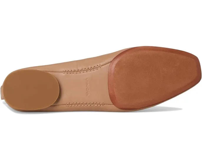 Vince балетки Vivian Slip-Ons из кожи цвета чай с квадратным носком