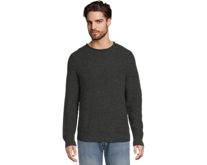 Свитер L.L.Bean из органического хлопка с вафельной вязкой и высоким воротником