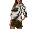 Футболка-свитер Sanctuary Elle с полосатым принтом и рельефной резинкой
