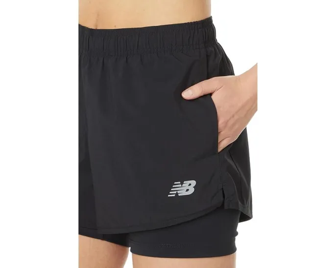 Шорты New Balance Sport Essentials 2-в-1 3 дюйма с технологией NB DRY