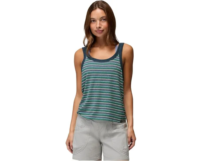 Prana Топ Cozy Up Scoop с круглым вырезом и риббингом из конопли
