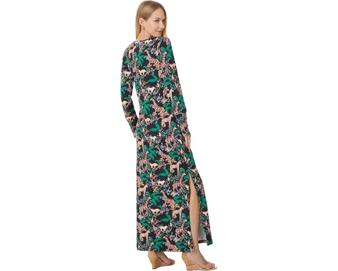 Lilly Pulitzer макси платье Marylane с защитой UPF 50+ и длинными рукавами