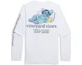 Длинная футболка Vineyard Vines Kids Top Dog с карманом для малышей, детей младшего и старшего возраста
