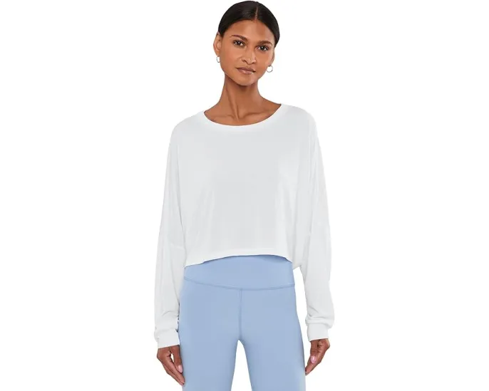 Studio Luxe Cropped Long Sleeve Tee