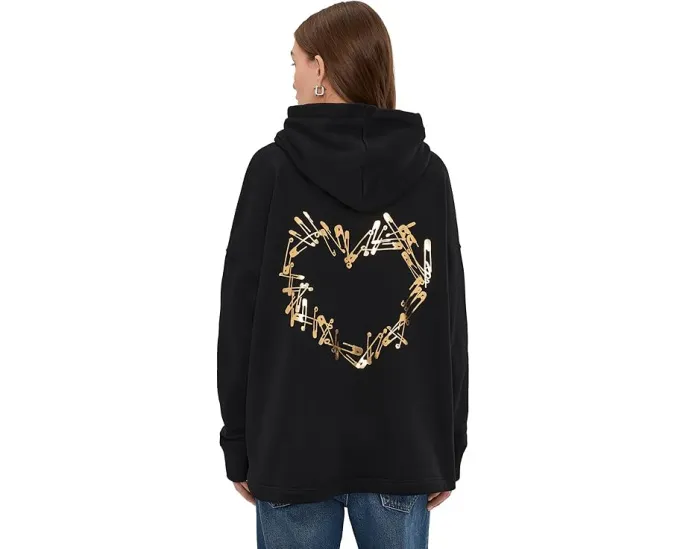 AllSaints худи Cora Etie оверсайз с капюшоном и принтом