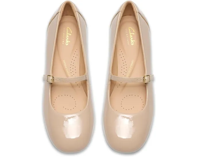 Туфли Clarks Daiss 30 Bar из лаковой кожи с ремешком и каблуком 30 мм