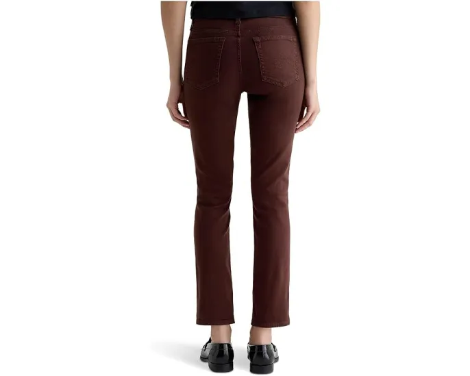 Прямые зауженные джинсы AG Jeans Mari со средней посадкой в цвете Coffee Bean