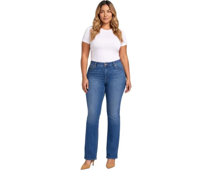 NYDJ Marilyn Plus Size прямые джинсы с эффектом стройности