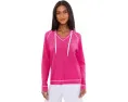Waffle Stitch V-Neck Hoodie