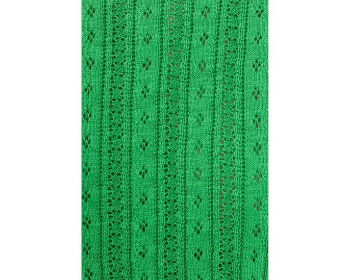 Пуловер Arden Pointelle с короткими рукавами буф и круглой горловиной от 525 america