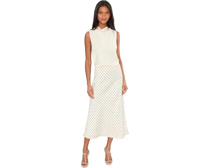 Юбка Joe's Jeans Ines Midi в горошек с расклешенным подолом