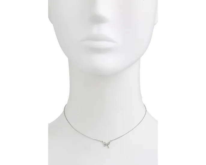 Мини-подвеска Girlie Pearlie Mini Bow Pendant от Kate Spade New York с бантиком