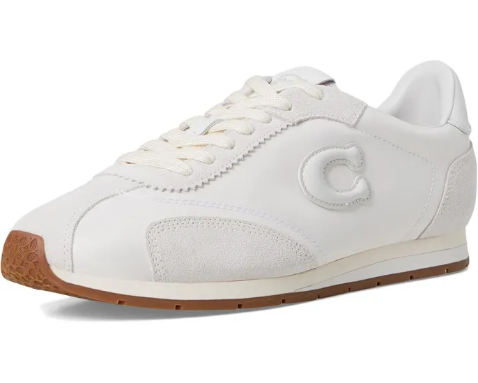 Кроссовки COACH Flat из кожи с логотипом С и резиновой подошвой