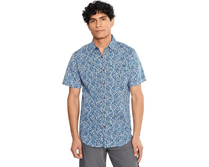 Hurley Lido Stretch Рубашка с коротким рукавом и карманом для очков
