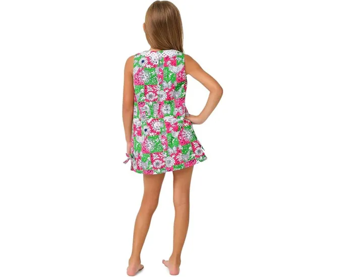Платье Lilly Pulitzer Kids Little Lilly Classic Shift с кружевной отделкой и карманами