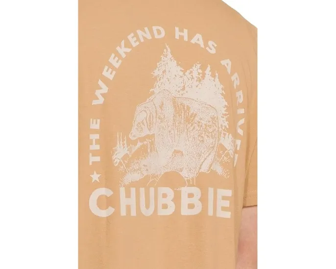 Футболка Chubbies The Rough n' Tumble коричневая с принтом