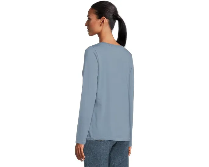 Футболка L.L.Bean Soft Stretch Supima с круглым вырезом и длинным рукавом из мягкой эластичной ткани