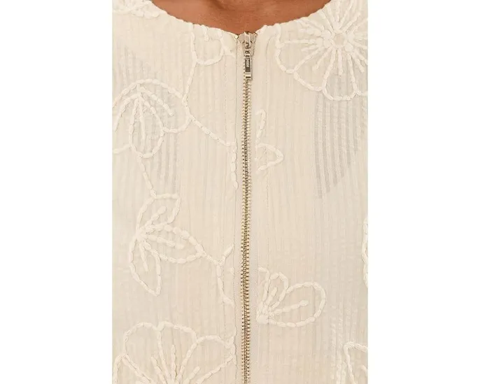 Жакет Liverpool без воротника с вышивкой и сборкой на манжетах Petite Long Sleeve Collarless Jacket