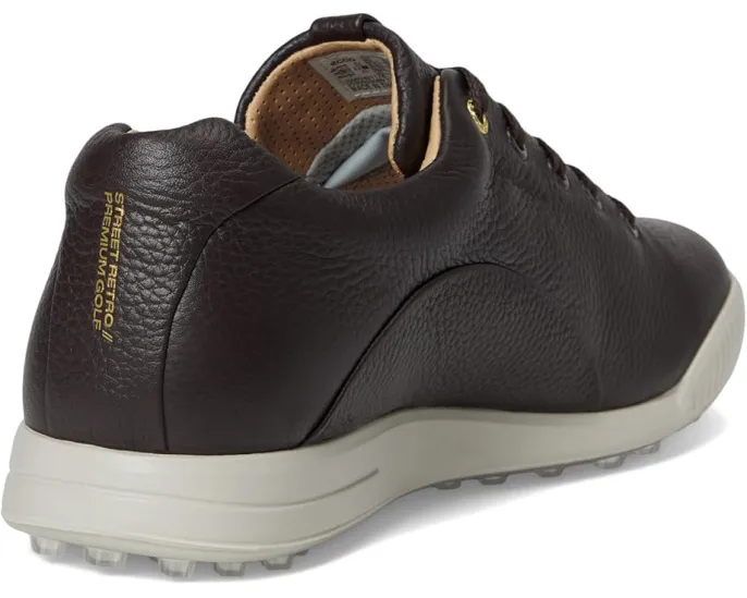 Водонепроницаемые гольф-кроссовки ECCO Golf Street Retro Hybrid с кожаным верхом