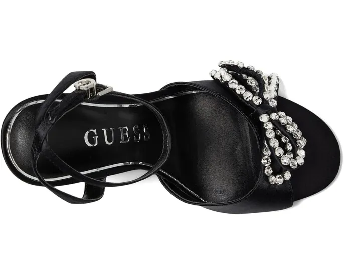 GUESS Вечерние сандалии Charmin с джинсовым верхом и стразами на каблуке-шпильке