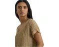 Свитер Lauren Ralph Lauren Petite из хлопковой смеси с сеткой и коротким рукавом