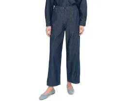 Легкие брюки Eileen Fisher с широкими штанинами из органического хлопка