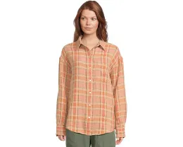 Faherty Dune Cotton Gauze Relaxed Shirt из двойного хлопкового газа