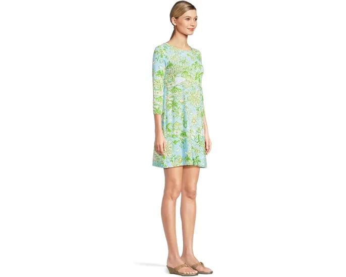 Платье Lilly Pulitzer Ophelia из стрейч-джерси с рельефным верхом и три четверти рукава