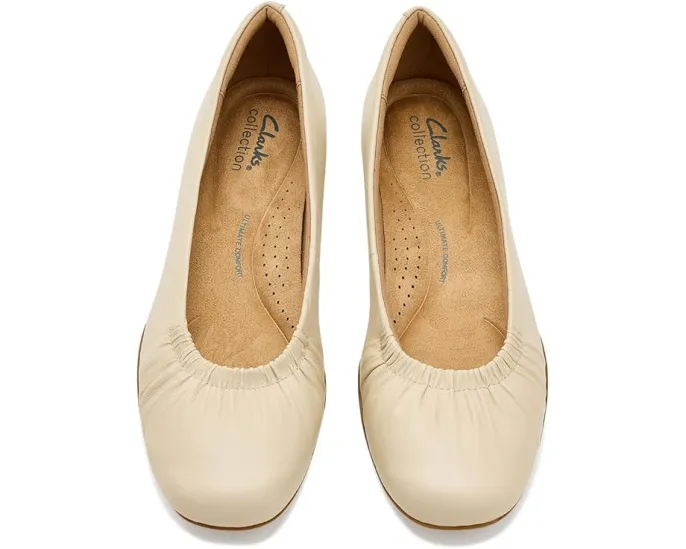 Балетки Clarks Jazmynn Lo из мягкой кожи с круглым носком и удобной стелькой