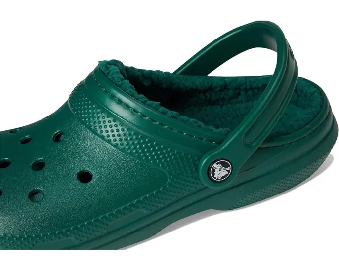 Классические утепленные кроксы Crocs с искусственным мехом и регулируемым ремешком
