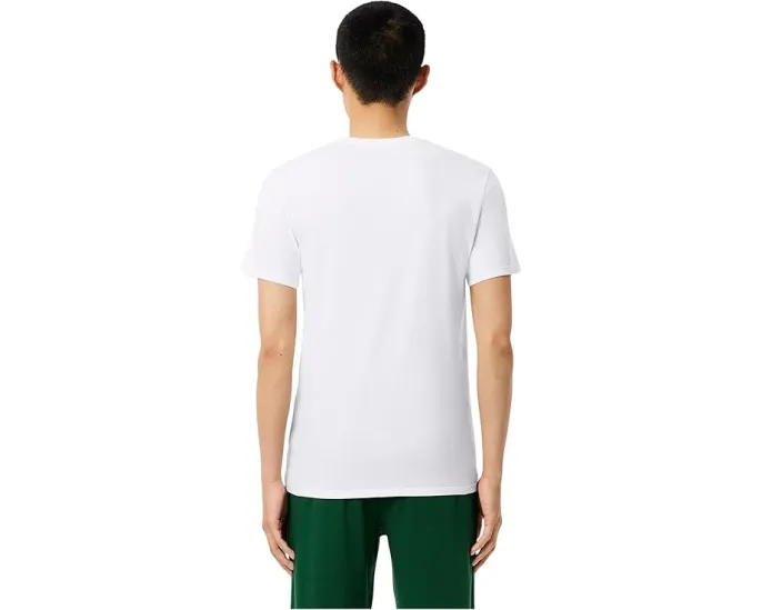 Футболки Lacoste с круглым вырезом приталенные 3 штуки