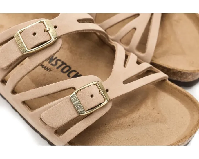 Сандалии Birkenstock Granada из нубука с анатомической стелькой и открытым носком