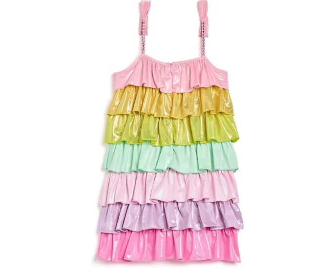 Платье Lola and The Boys Rainbow Tiered Shimmer для малышек
