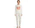 Пижамные штаны P.J. Salvage Feline Festive с манжетами и принтом
