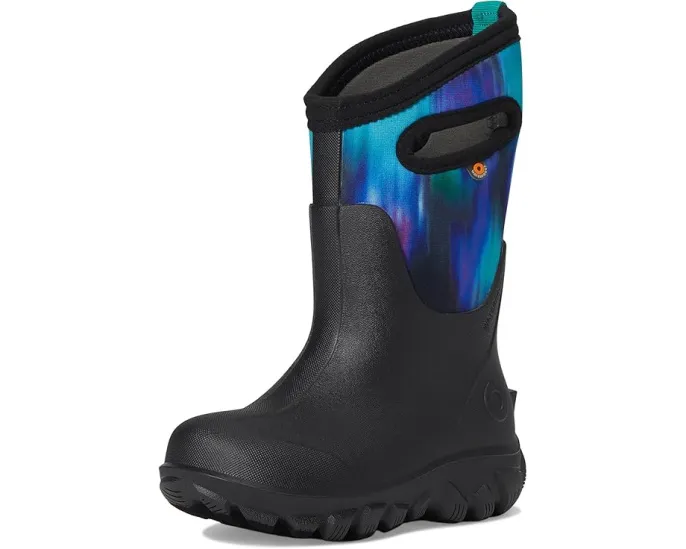 Детские зимние сапоги Bogs Kids Classic Seamless с принтом северное сияние