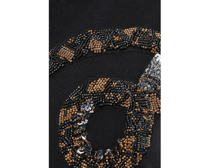 Футболка AllSaints Ouros Amelie с вышивкой бисером и пайетками