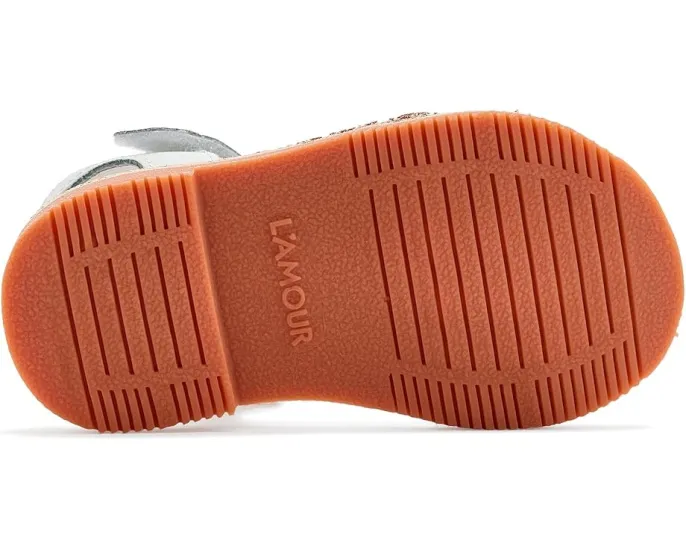 L'Amour Shoes Kids сандалии Josie с фигурным краем и памятью формы