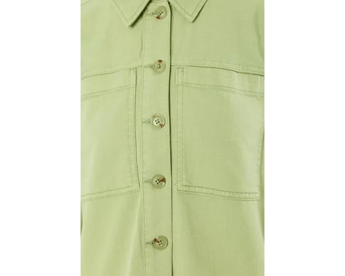 Джинсовая рубашка High/Low Denim Shacket от Liverpool Los Angeles