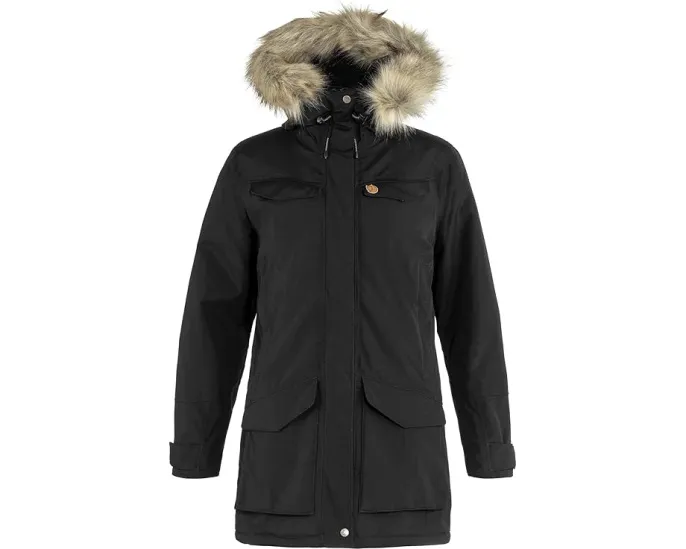 Парка Fjällräven Nuuk с искусственным мехом и большими карманами